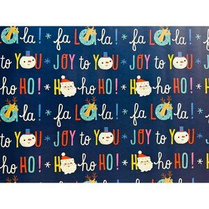Hallmark Wrapping Paper Christmas Fa La La Ho Ho Ho Joy to You 45 sq ft Roll